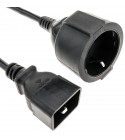 Cable eléctrico alta calidad 3x1.5mm² IEC60320 C20 a schuko hembra 30cm
