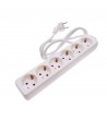 Regleta de enchufes 6 schuko 16A 250V blanca con cable de 1.5m